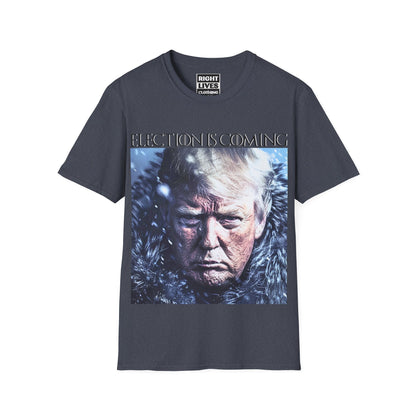 Election Is Coming Donald Trump T-Shirt Charcoal