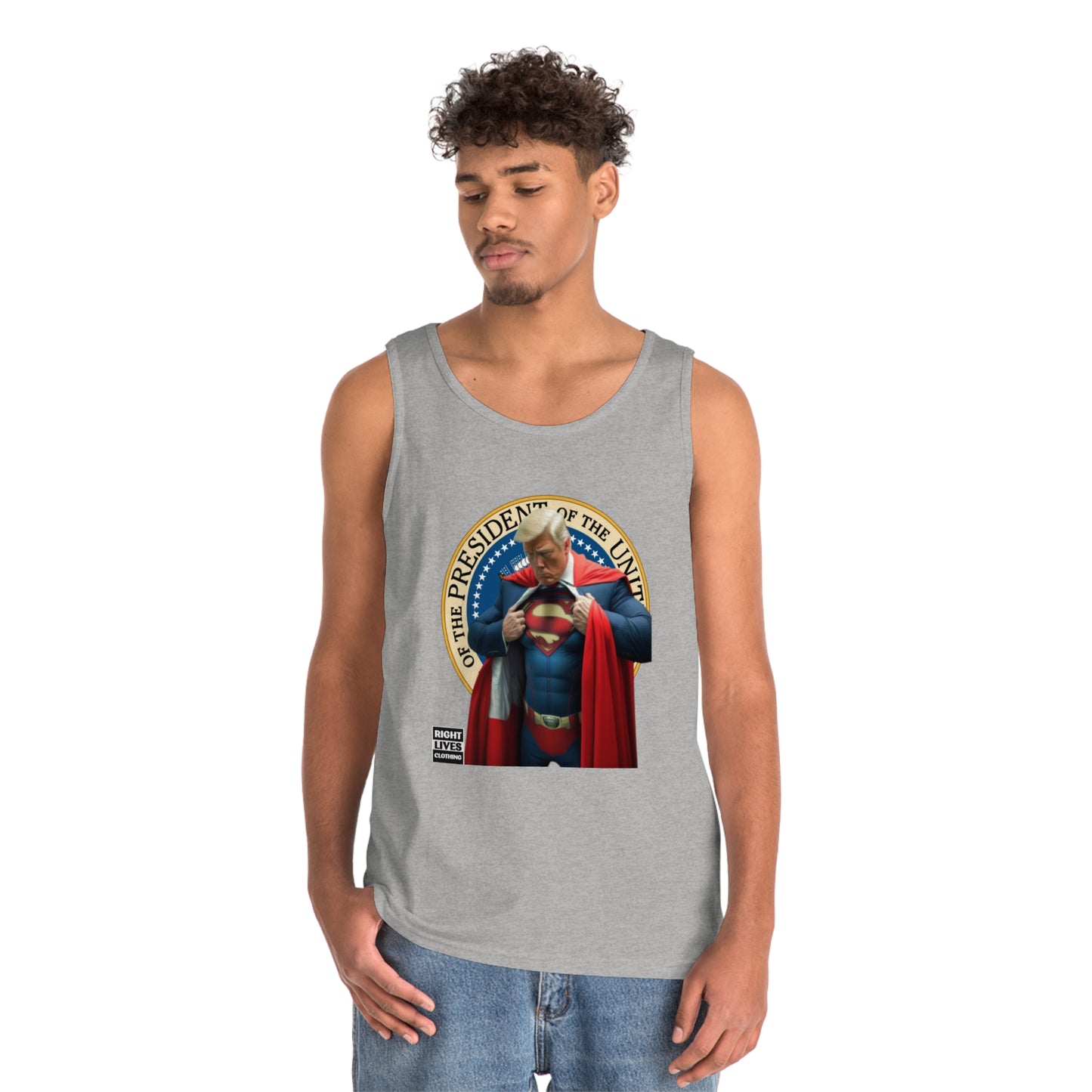 Super Donald Trump Pressy Seal Cotton Tank Top