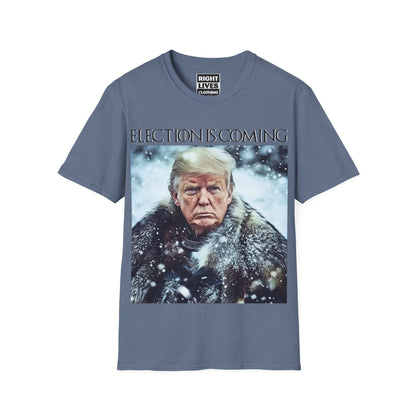 Donald Trump Election Is Coming Again T-shirt Light Blue