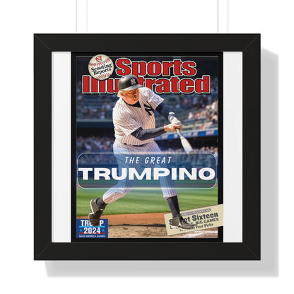 Donald Trump HomeRun Framed Vertical Poster