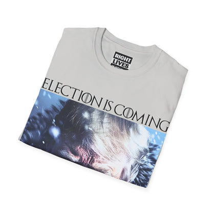 Election Is Coming Donald Trump T-Shirt Charcoal