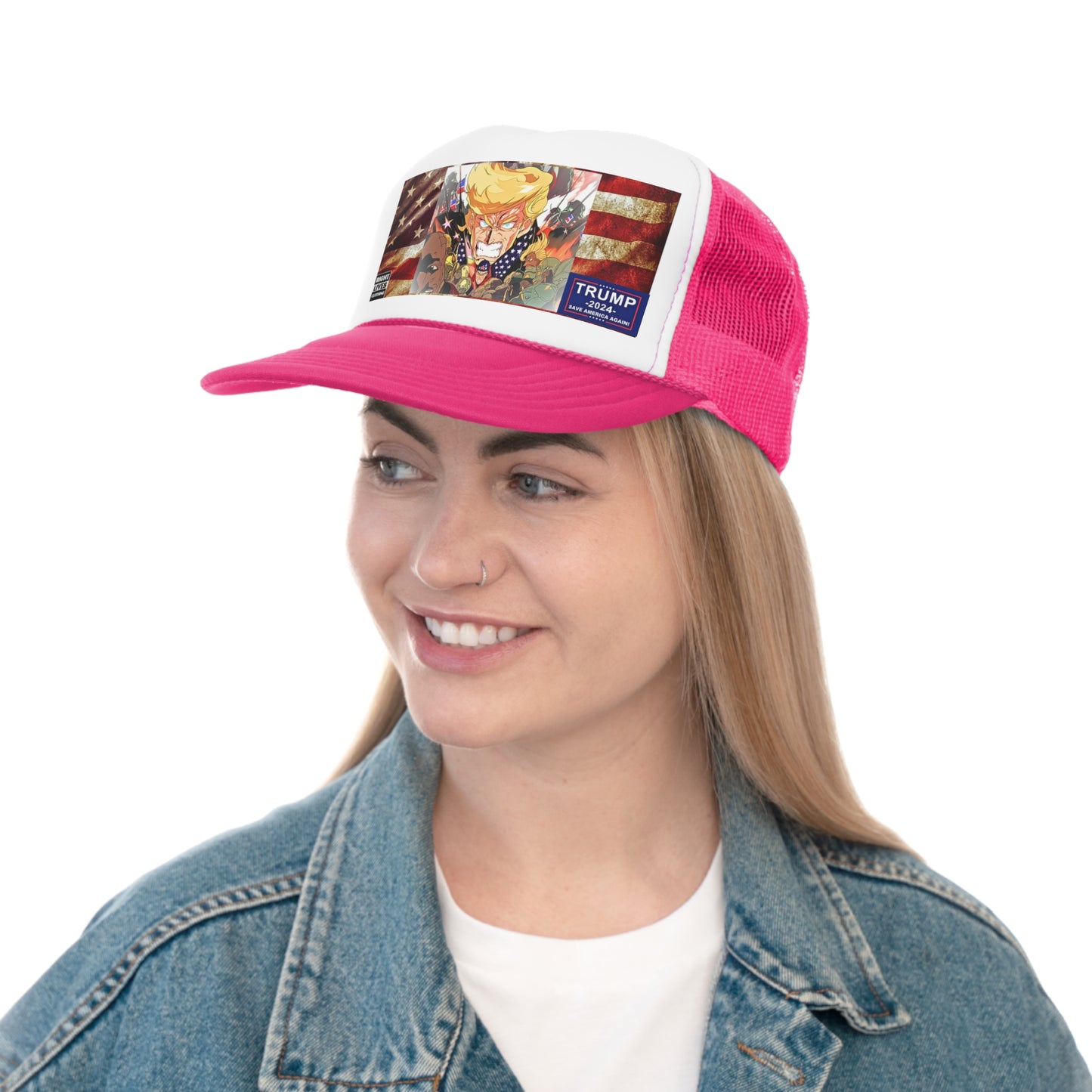 Animated Donald Trump Flag - Trucker Caps