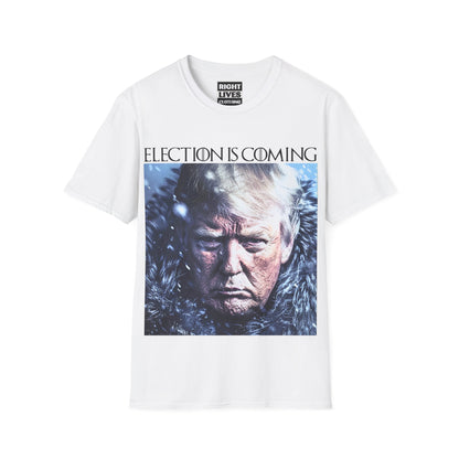 Election Is Coming Donald Trump T-Shirt Charcoal