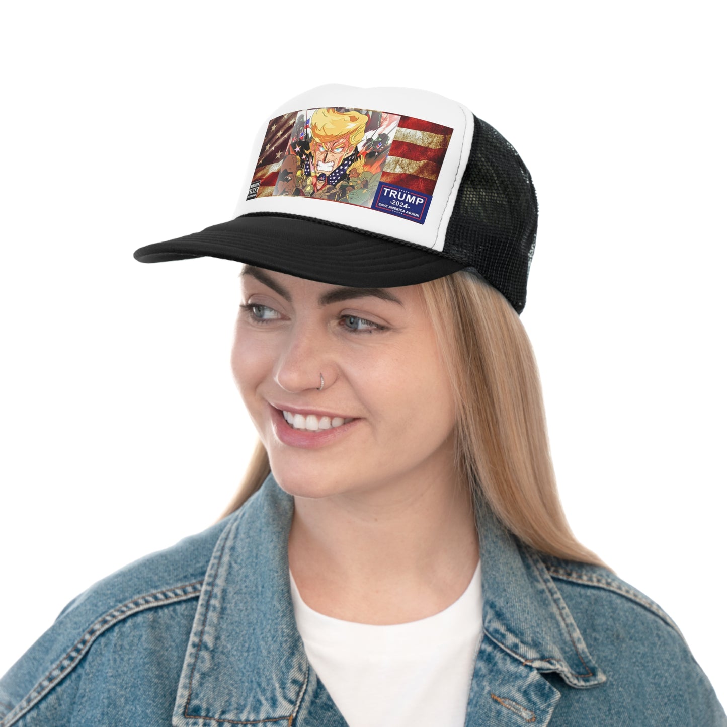 Animated Donald Trump Flag - Trucker Caps
