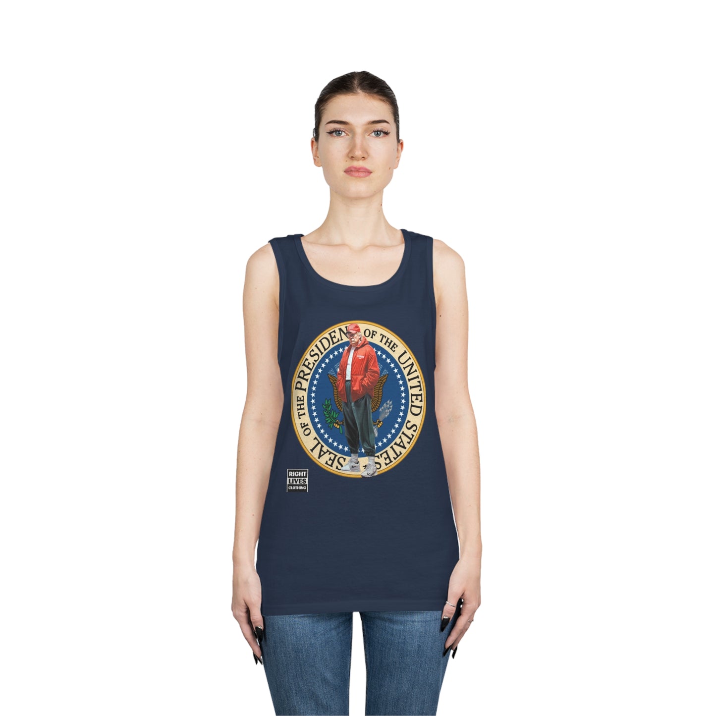 Supreme Donald Trump Pressy Seal Cotton Tank Top