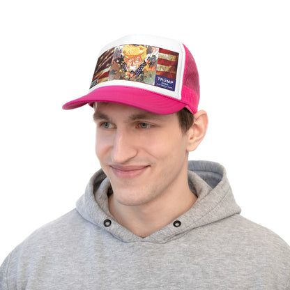 Animated Donald Trump Flag - Trucker Caps
