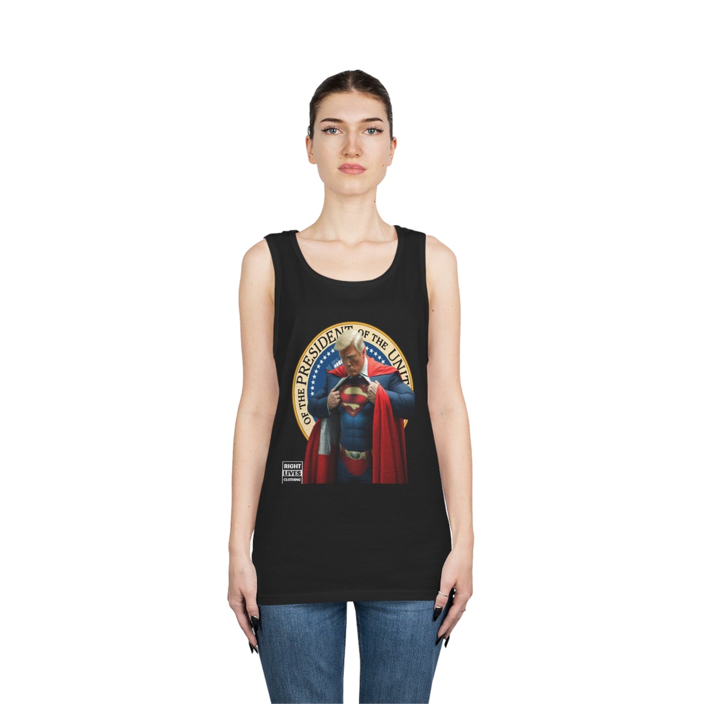 Super Donald Trump Pressy Seal Cotton Tank Top