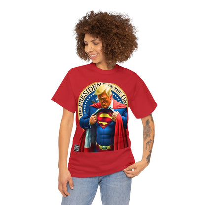 Super Donald Trump Pres Seal - Unisex Heavy Cotton Tee