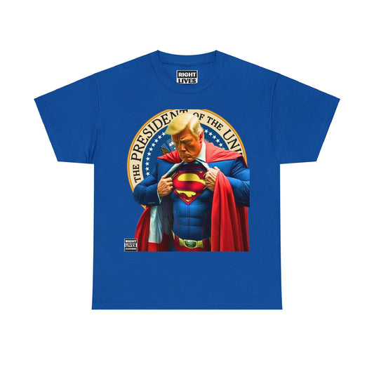 Super Donald Trump Pres Seal - Unisex Heavy Cotton Tee