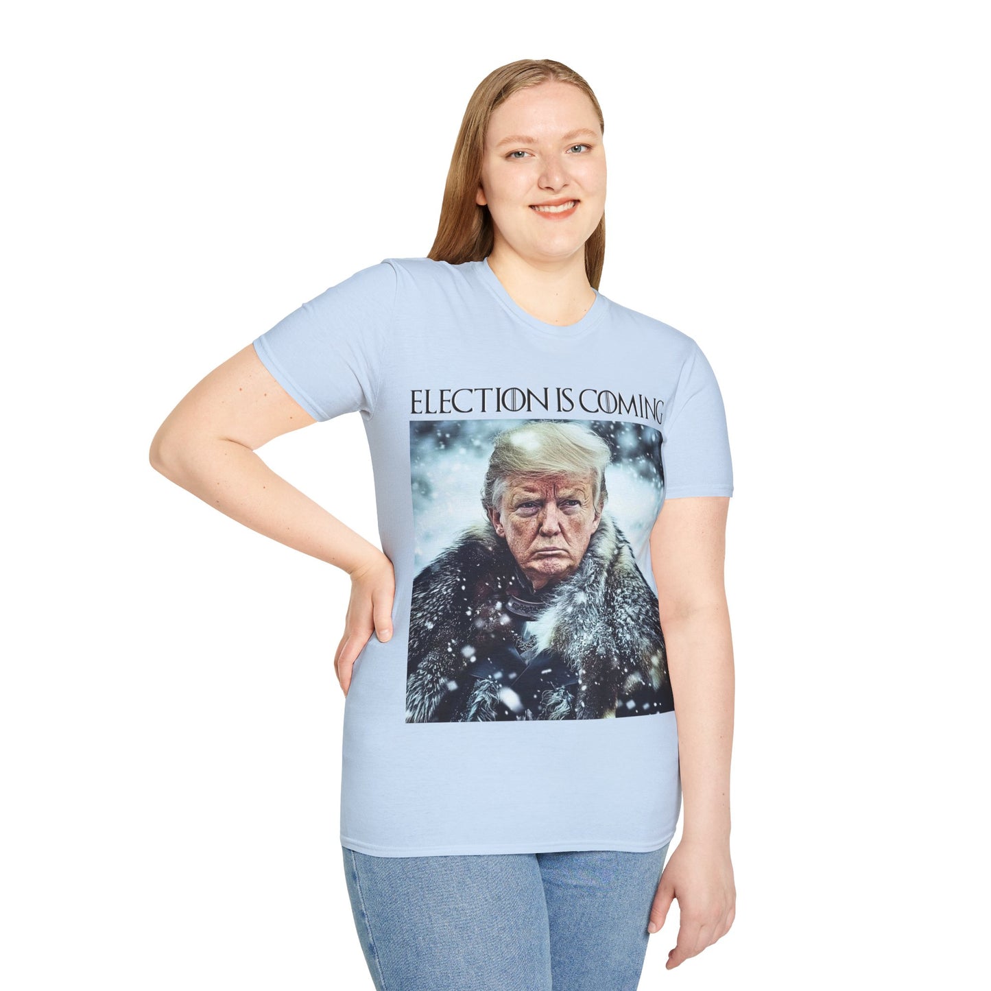Donald Trump Election Is Coming Again T-shirt Light Blue
