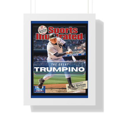 Donald Trump HomeRun Framed Vertical Poster