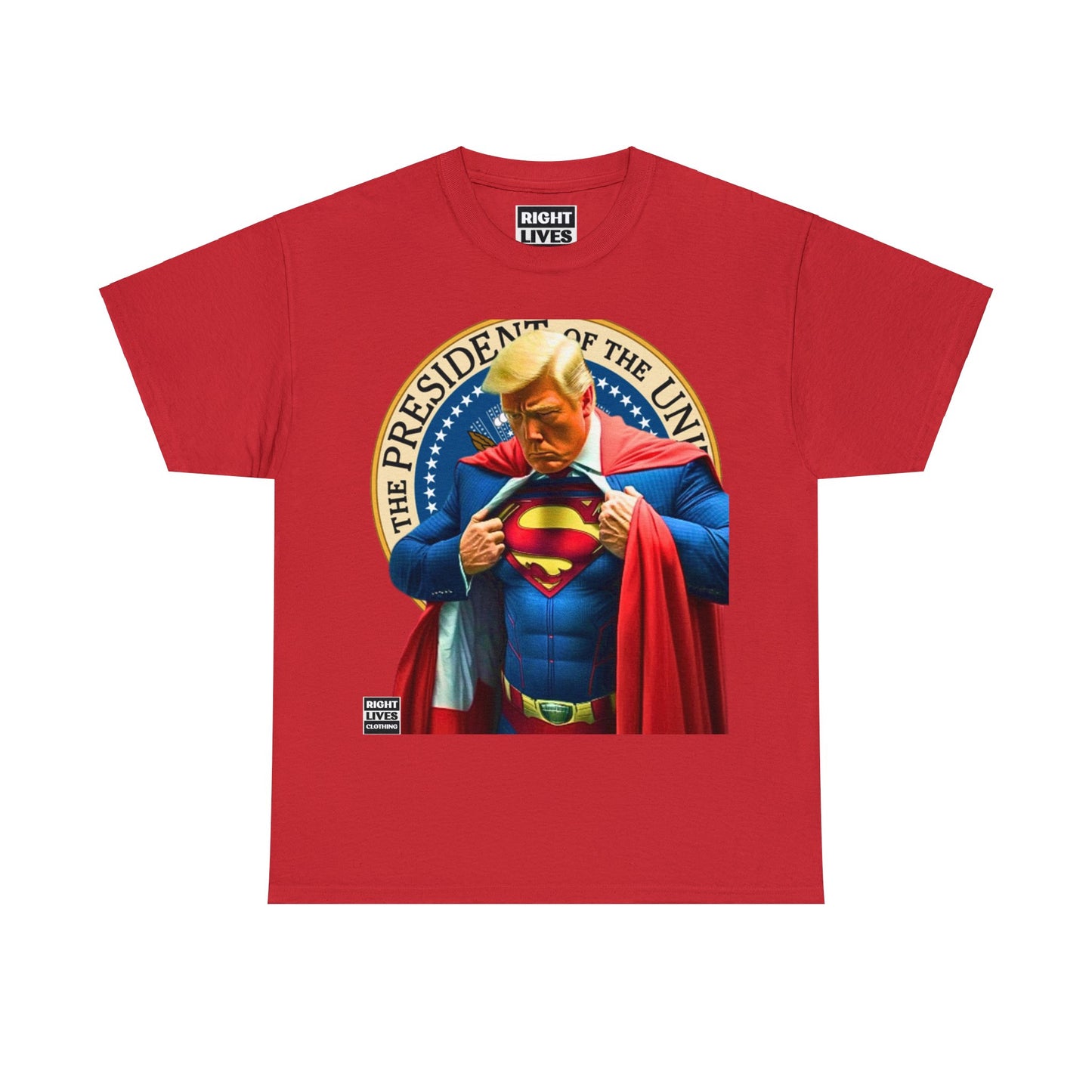 Super Donald Trump Pres Seal - Unisex Heavy Cotton Tee