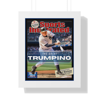 Donald Trump HomeRun Framed Vertical Poster