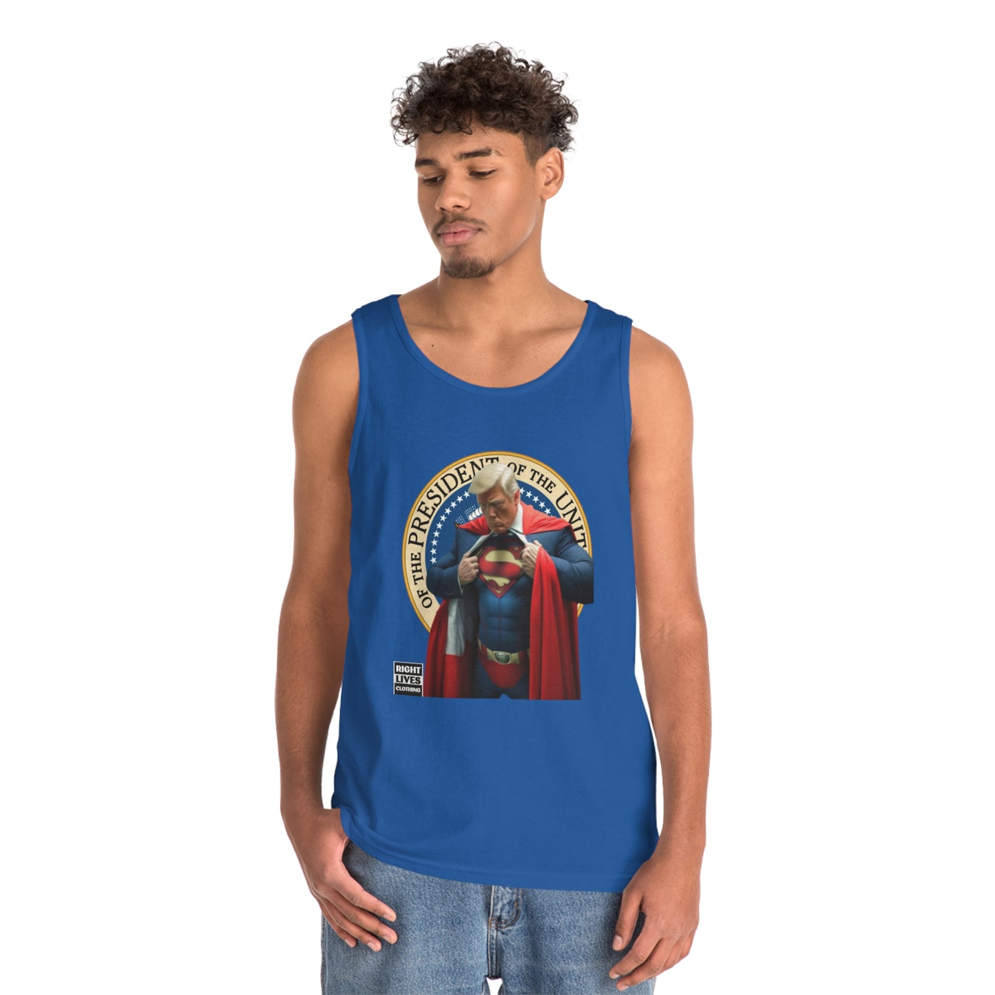 Super Donald Trump Pressy Seal Cotton Tank Top