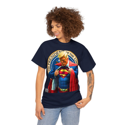 Super Donald Trump Pres Seal - Unisex Heavy Cotton Tee