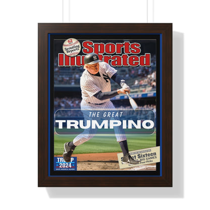 Donald Trump HomeRun Framed Vertical Poster