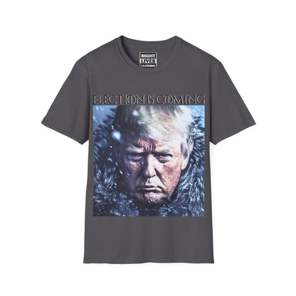 Election Is Coming Donald Trump T-Shirt Charcoal
