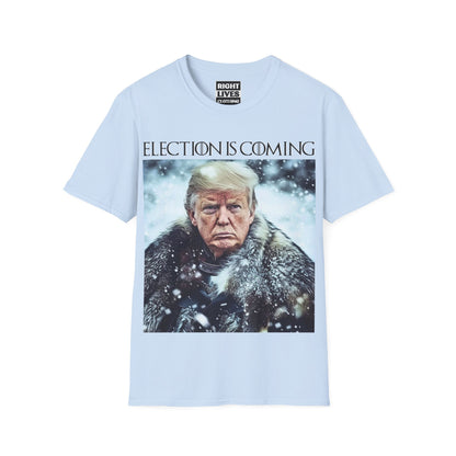 Donald Trump Election Is Coming Again T-shirt Light Blue
