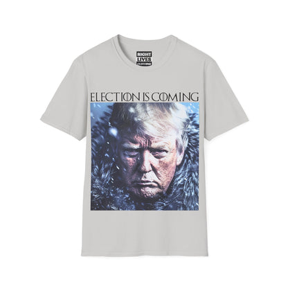 Election Is Coming Donald Trump T-Shirt Charcoal