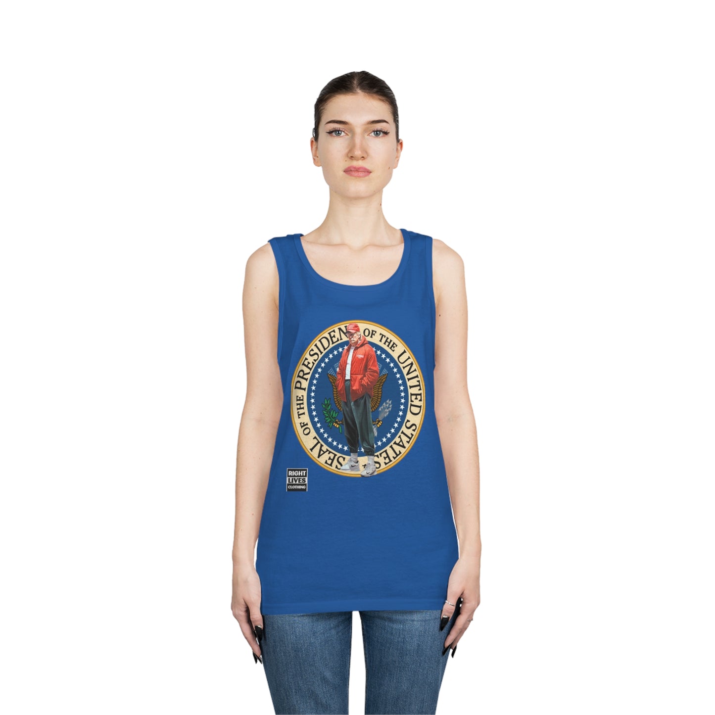 Supreme Donald Trump Pressy Seal Cotton Tank Top