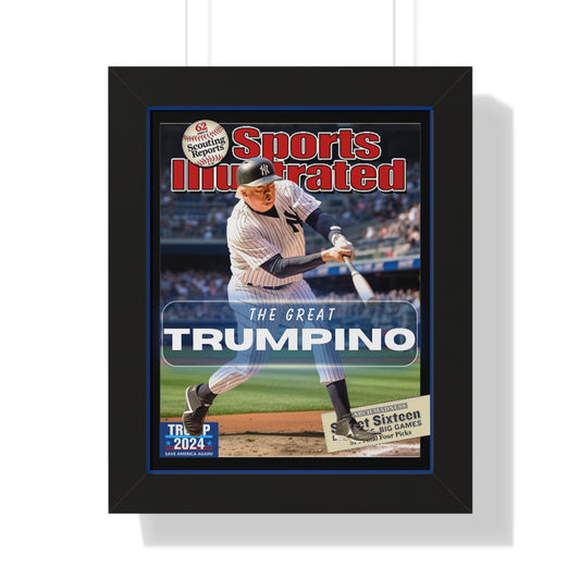 Donald Trump HomeRun Framed Vertical Poster