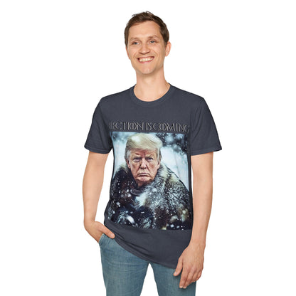 Donald Trump Election Is Coming Again T-shirt Light Blue