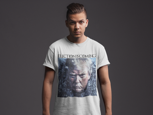 Election Is Coming Donald Trump T-Shirt Charcoal