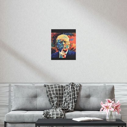 Artistic Donald Trump Shhhhh Poster