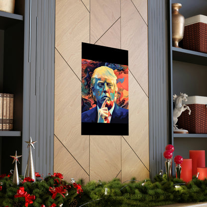 Artistic Donald Trump Shhhhh Poster