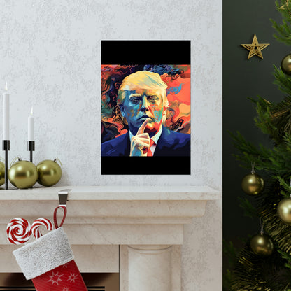 Artistic Donald Trump Shhhhh Poster