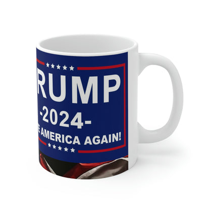 Captain America Donald Trump Banner Flag Mug