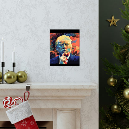Artistic Donald Trump Shhhhh Poster