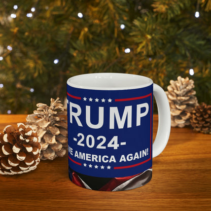 Captain America Donald Trump Banner Flag Mug