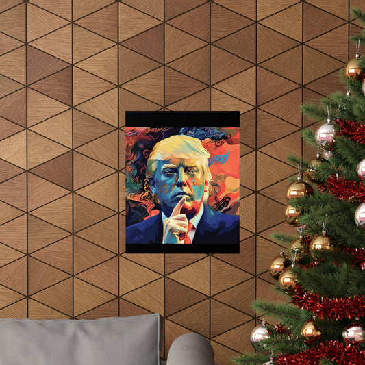 Artistic Donald Trump Shhhhh Poster