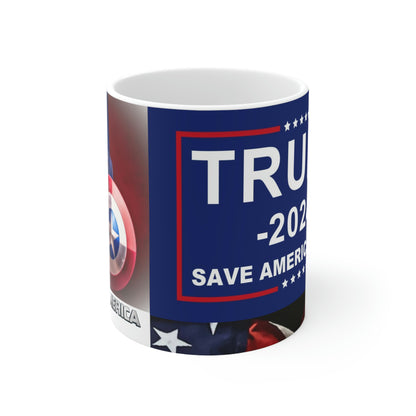 Captain America Donald Trump Banner Flag Mug