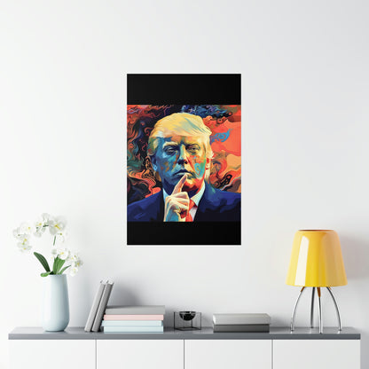 Artistic Donald Trump Shhhhh Poster