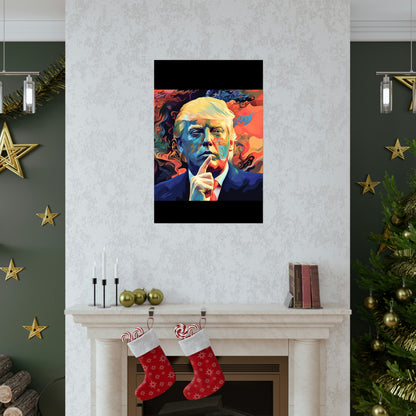 Artistic Donald Trump Shhhhh Poster