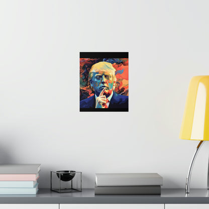 Artistic Donald Trump Shhhhh Poster